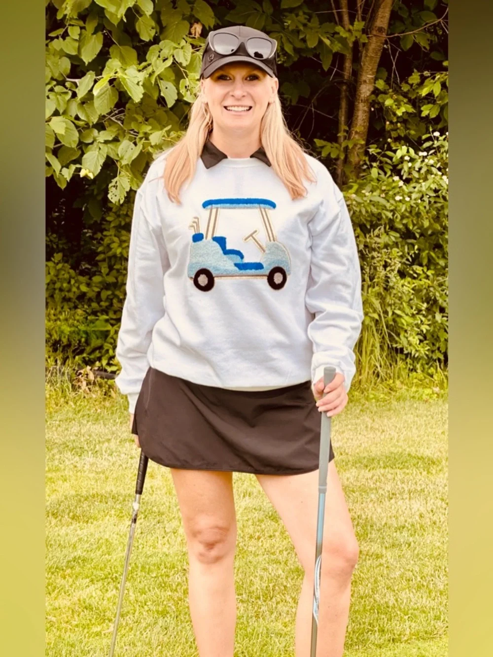 Preppy Blue Golf Cart Sweatshirt Size 3XL - Picture 8 of 8